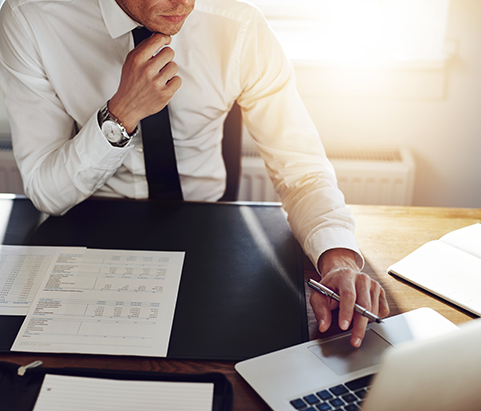 Businessman Using Laptop